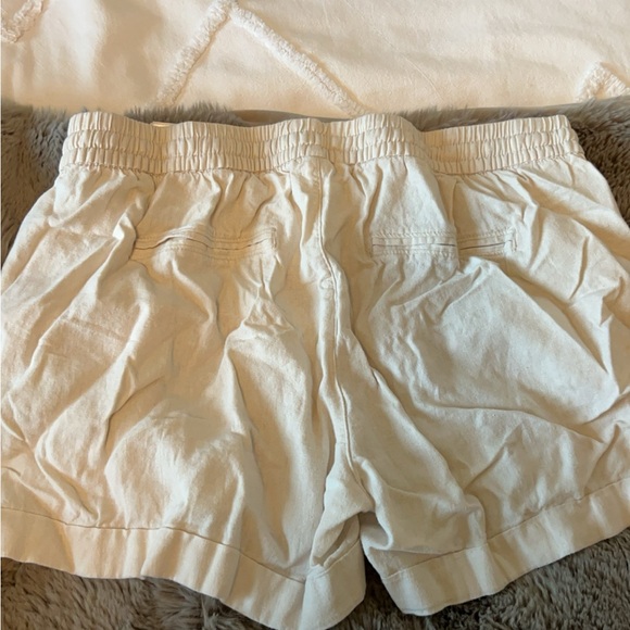 Old Navy size L beige linen tie short - Picture 3 of 3